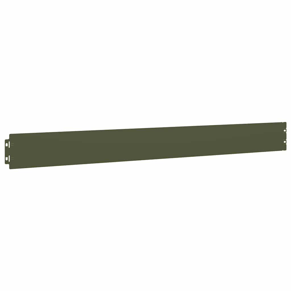 Bordure per Prato 10 pz Verde Oliva Acciaio Laminato a Freddo | homemem39