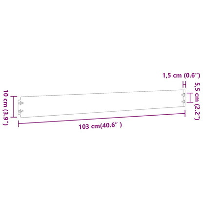 Bordure per Prato 50 pz Nere Acciaio Laminato a Freddo | homemem39