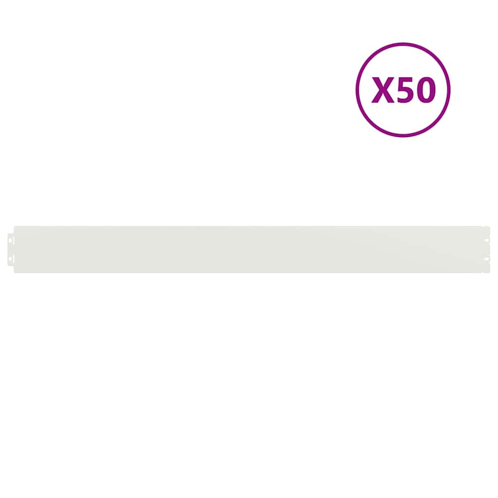 Bordure per Prato 50 pz Bianchi Acciaio Laminato a Freddo | homemem39