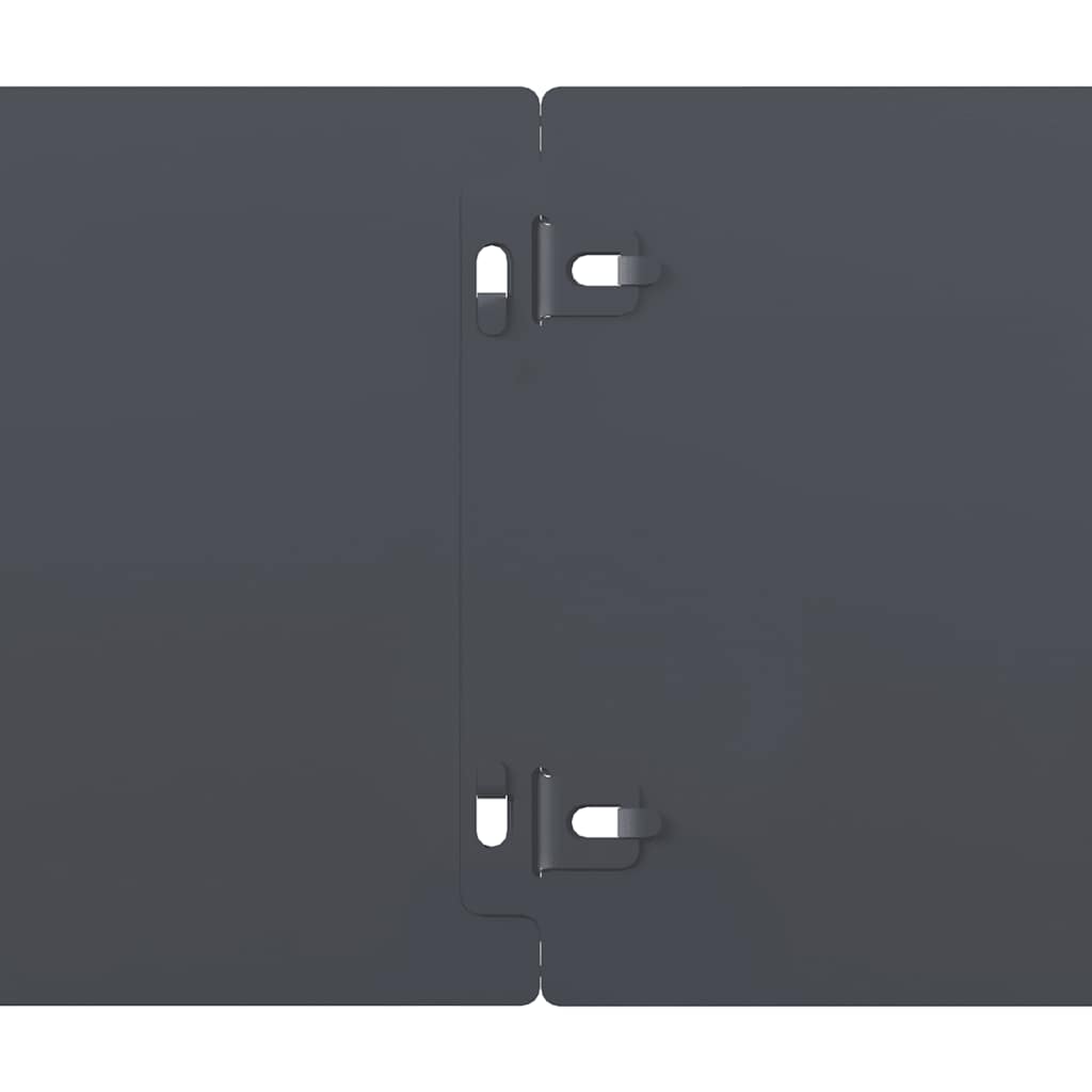 Bordure per Prato 10 pz Antracite Acciaio Laminato a Freddo