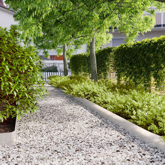 Bordure per Prato 10 pz 15x103 cm Acciaio Inossidabile