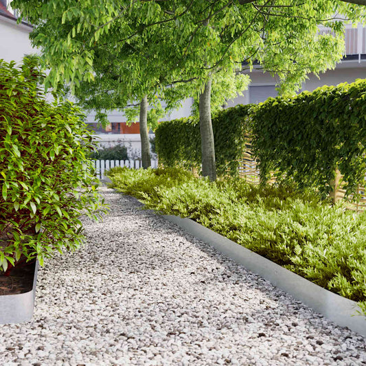 Bordure per Prato 10 pz 15x103 cm Acciaio Zincato