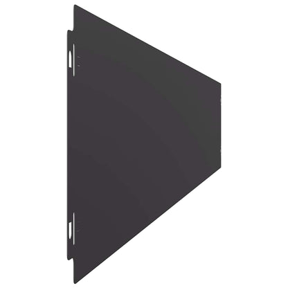 Bordure per Prato 50 pz Nere Acciaio Laminato a Freddo | homemem39