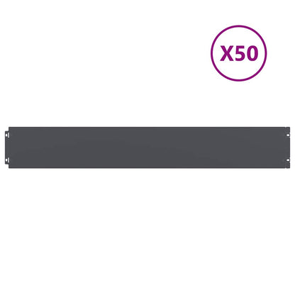 Bordure per Prato 50 pz Antracite Acciaio Laminato a Freddo | homemem39