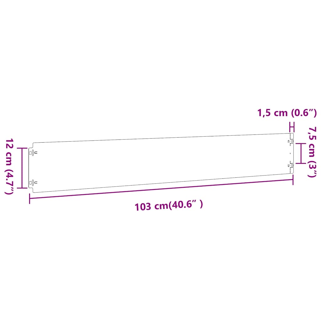 Bordure per Prato 50 pz Antracite Acciaio Laminato a Freddo | homemem39