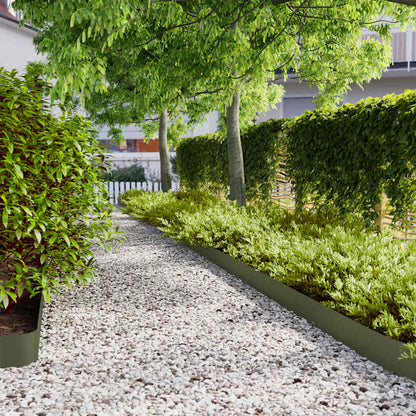 Bordure per Prato 50 pz Verde Oliva Acciaio Laminato a Freddo | homemem39
