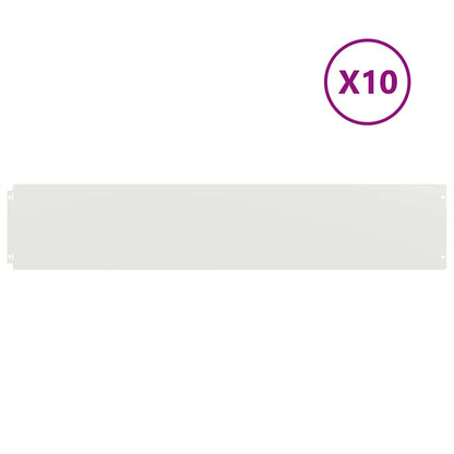 Bordure per Prato 10 pz Bianchi Acciaio Laminato a Freddo | homemem39