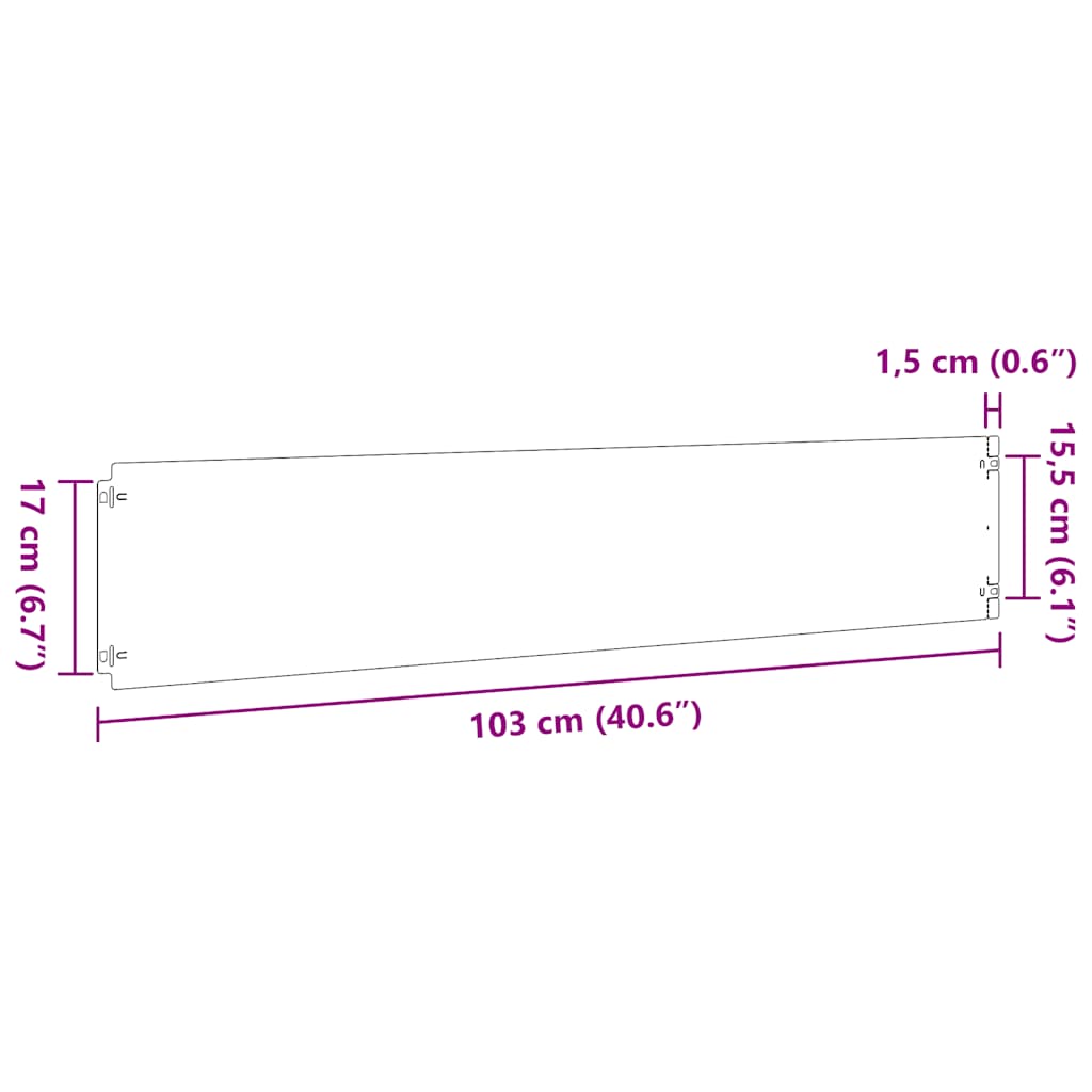Bordure per Prato 10 pz Antracite Acciaio Laminato a Freddo | homemem39