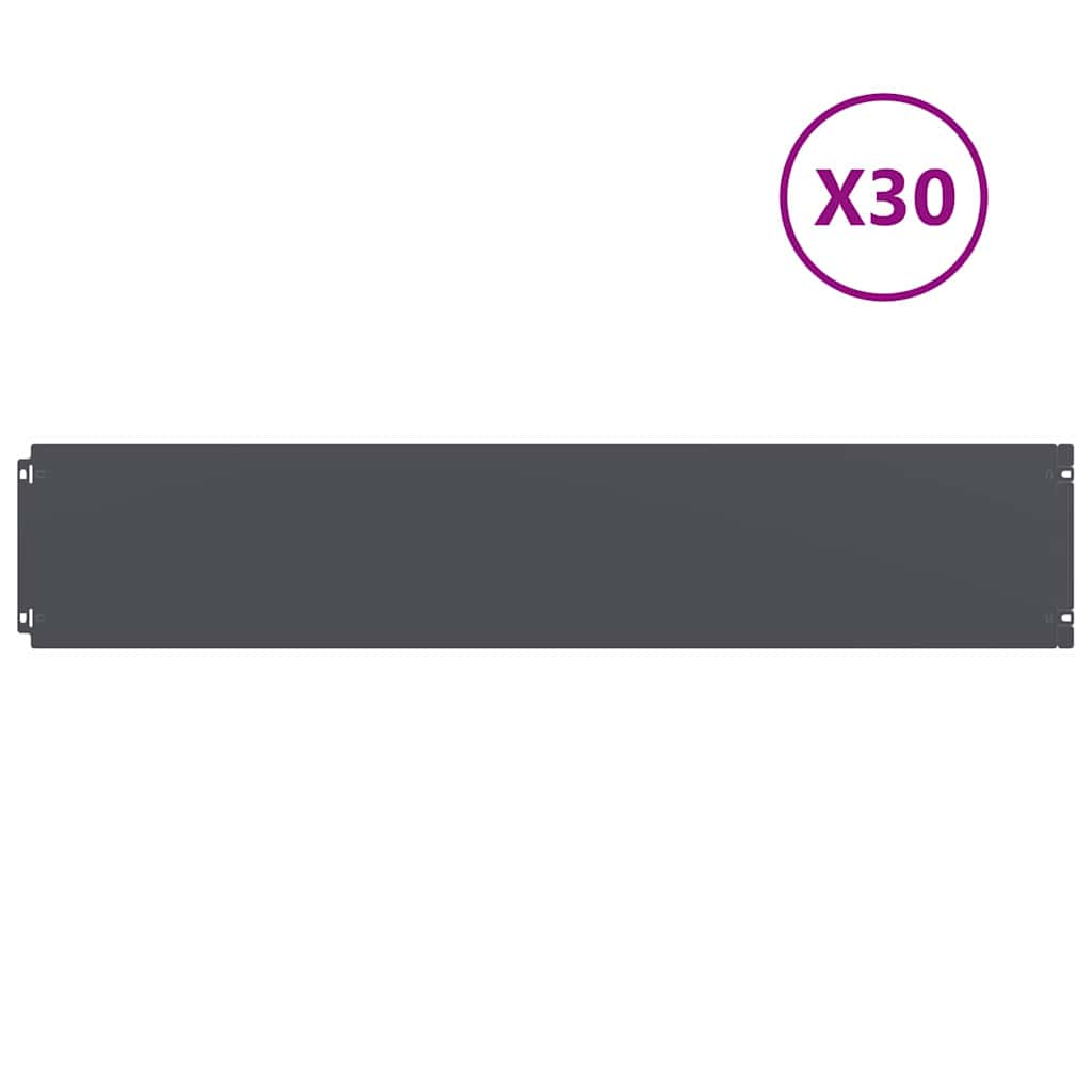 Bordure per Prato 30 pz Antracite Acciaio Laminato a Freddo | homemem39