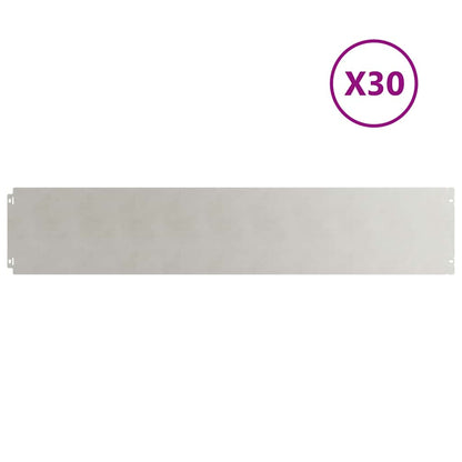 Bordure per Prato 30 pz 20x103 cm Acciaio Inossidabile