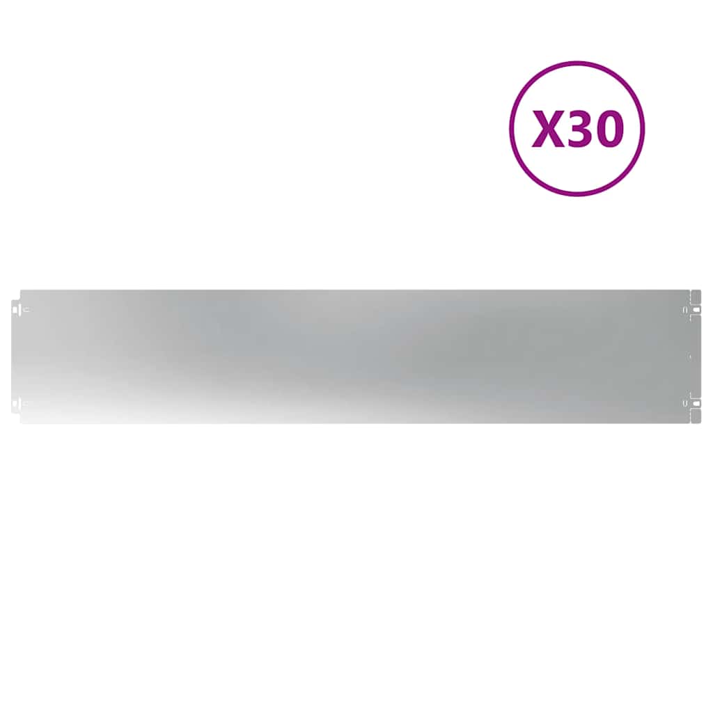 Bordure per Prato 30 pz 20x103 cm Acciaio Zincato | homemem39