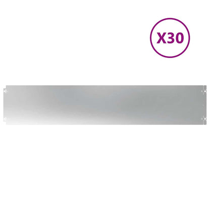 Bordure per Prato 30 pz 20x103 cm Acciaio Zincato | homemem39