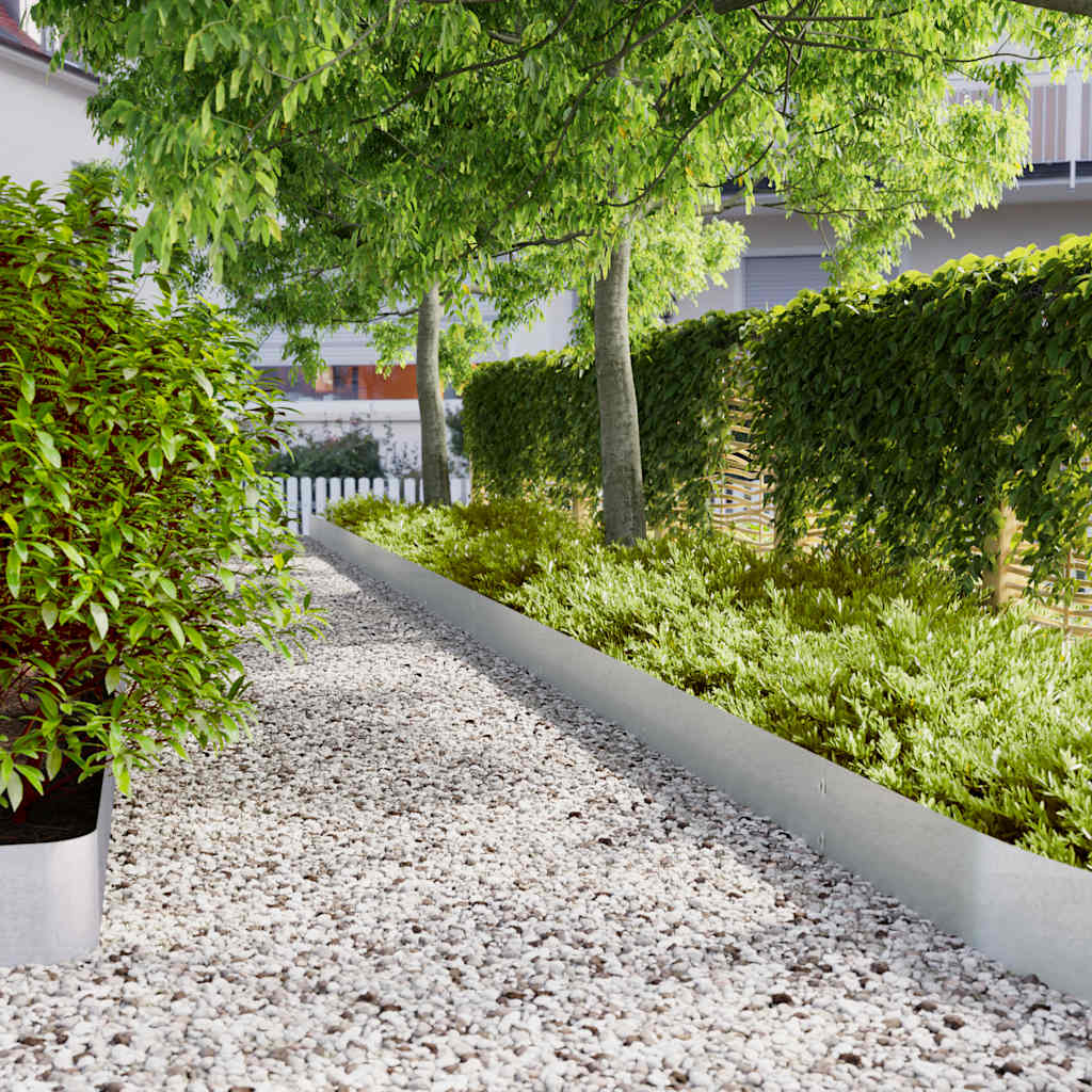 Bordure per Prato 30 pz 20x103 cm Acciaio Zincato | homemem39