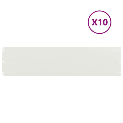 Bordure per Prato 10 pz Bianchi Acciaio Laminato a Freddo