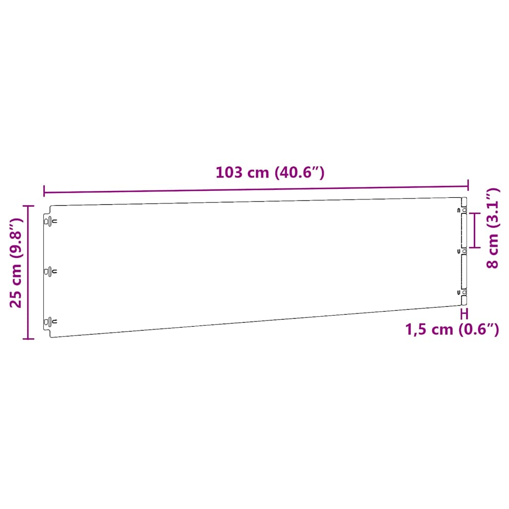 Bordure per Prato 10 pz Bianchi Acciaio Laminato a Freddo | homemem39
