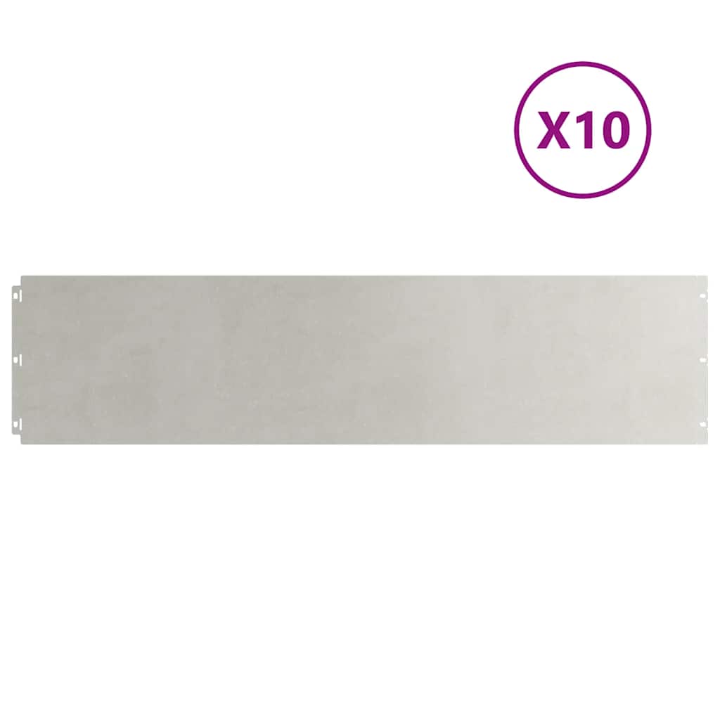 Bordure per Prato 10 pz 25x103 cm Acciaio Inossidabile | homemem39