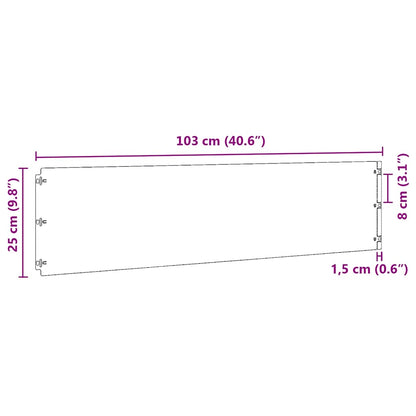 Bordure per Prato 10 pz 25x103 cm Acciaio Inossidabile | homemem39