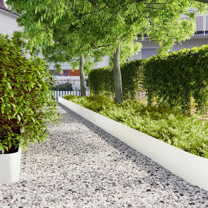 Bordure per Prato 20 pz Bianchi Acciaio Laminato a Freddo | homemem39