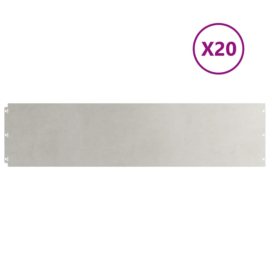 Bordure per Prato 20 pz 25x103 cm Acciaio Inossidabile | homemem39