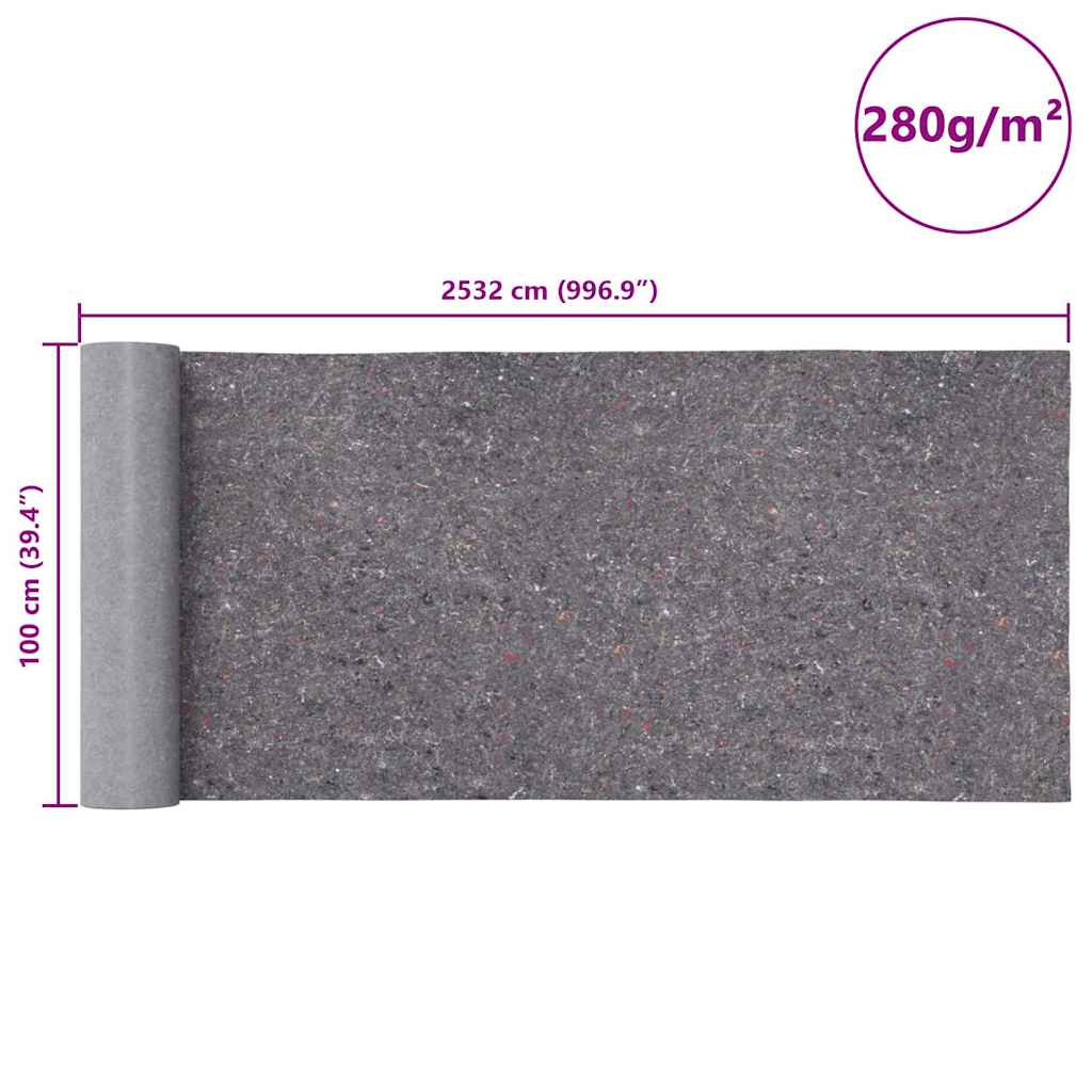 Pile Antiscivolo da Pittore 2 pz 25 m 280 g/m² Grigio - homemem39