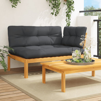 Divano Angolare su Pallet Giardino con Cuscini Massello Acacia | homemem39