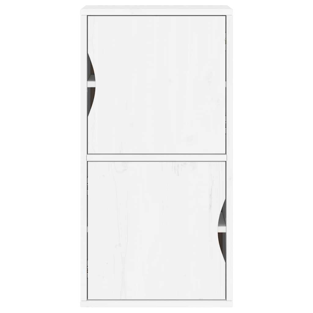 Armadietto Laterale ODDA Bianco 40x24x79 cm Legno Massello Pino - homemem39