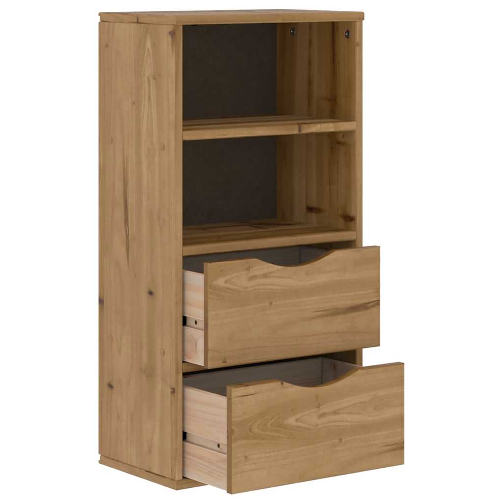 Armadietto Laterale con Cassetti ODDA 40x24x79 cm Legno di Pino - homemem39