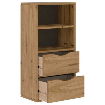 Armadietto Laterale con Cassetti ODDA 40x24x79 cm Legno di Pino - homemem39
