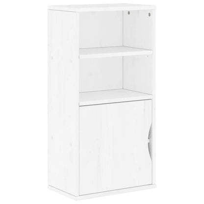 Armadietto Laterale ODDA Bianco 40x24x79 cm Legno Massello Pino - homemem39