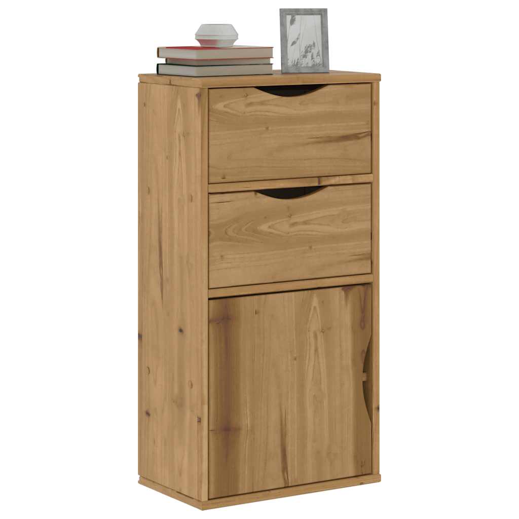 Armadietto Laterale con Cassetti ODDA 40x24x79 cm Legno di Pino - homemem39
