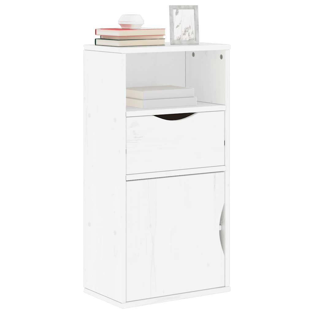 Armadietto Laterale con Cassetto ODDA Bianco 40x24x79 cm - homemem39