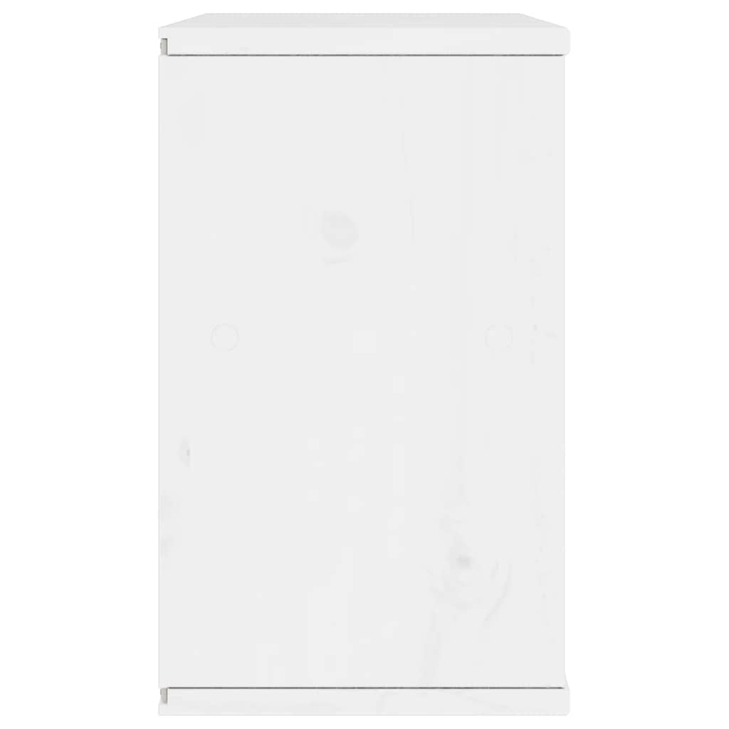 Mobile Porta TV ODDA Bianco 79x24x40 cm Legno Massello di Pino - homemem39