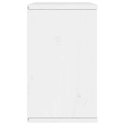 Mobile Porta TV ODDA Bianco 79x24x40 cm Legno Massello di Pino - homemem39