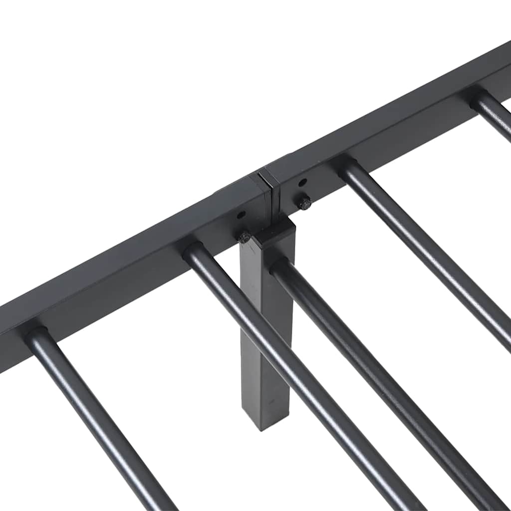 Giroletto senza Materasso Pieghevole Nero 80x200 cm in Acciaio