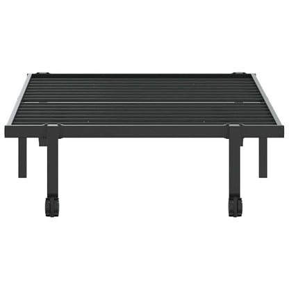 Giroletto senza Materasso Pieghevole Nero 90x190 cm in Acciaio