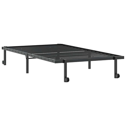 Giroletto senza Materasso Pieghevole Nero 107x203 cm in Acciaio