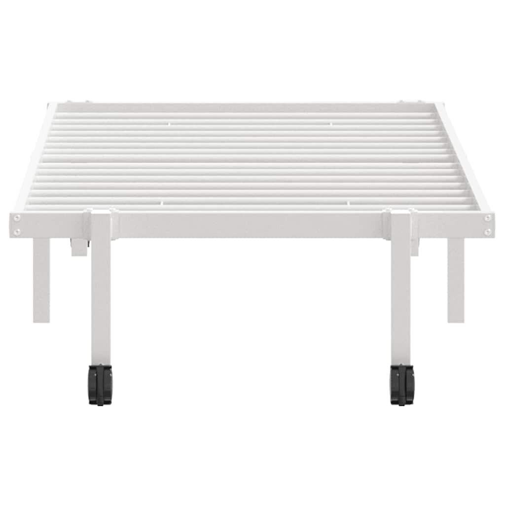 Giroletto senza Materasso Pieghevole Bianco 75x190 cm Acciaio