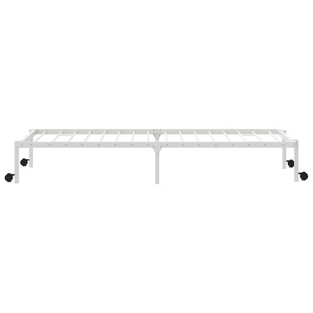 Giroletto senza Materasso Pieghevole Bianco 75x190 cm Acciaio