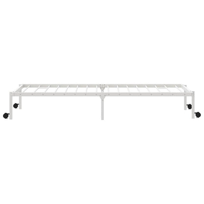 Giroletto senza Materasso Pieghevole Bianco 75x190 cm Acciaio