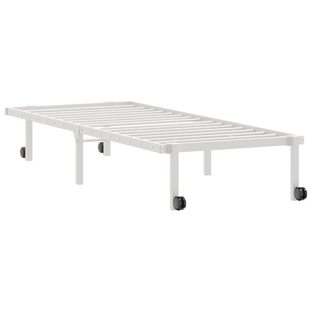 Giroletto senza Materasso Pieghevole Bianco 75x190 cm Acciaio