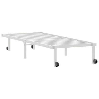 Giroletto senza Materasso Pieghevole Bianco 75x190 cm Acciaio