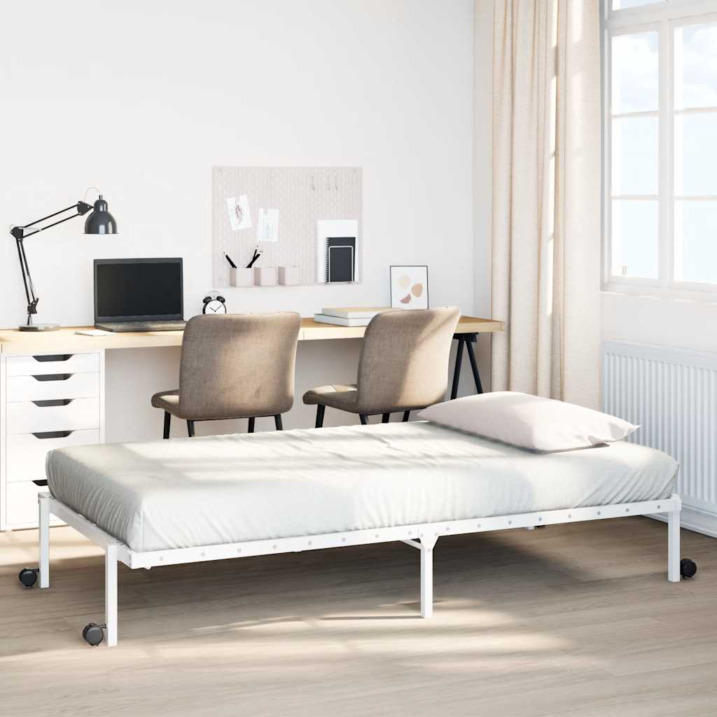 Giroletto senza Materasso Pieghevole Bianco 75x190 cm Acciaio - homemem39