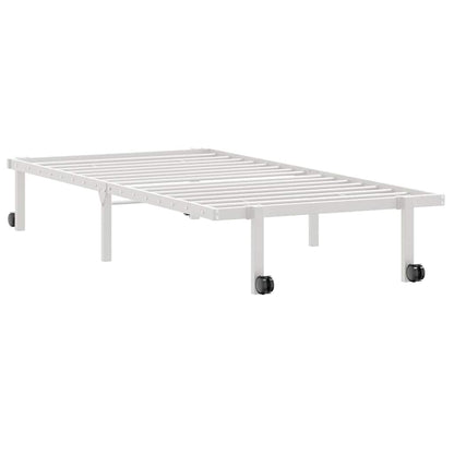 Giroletto senza Materasso Pieghevole Bianco 90x190 cm Acciaio - homemem39