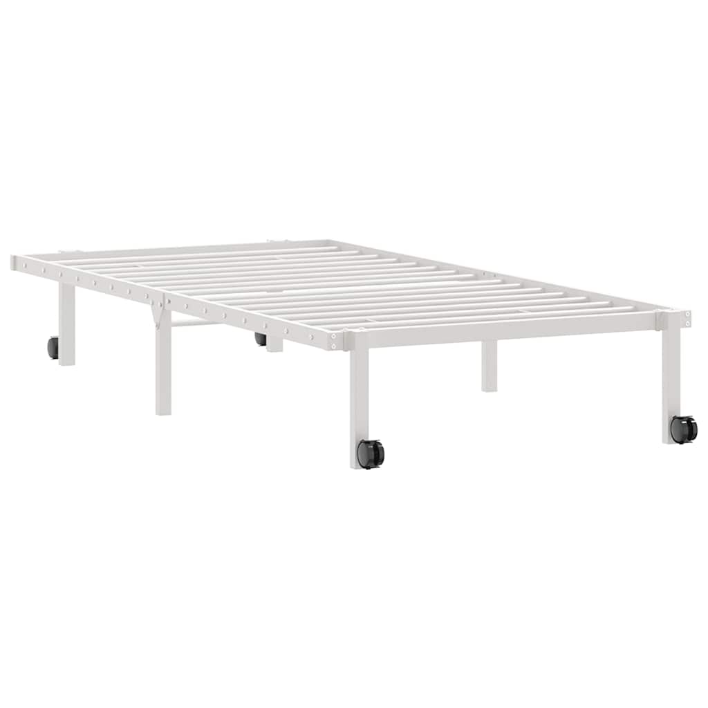 Giroletto senza Materasso Pieghevole Bianco 90x190 cm Acciaio - homemem39