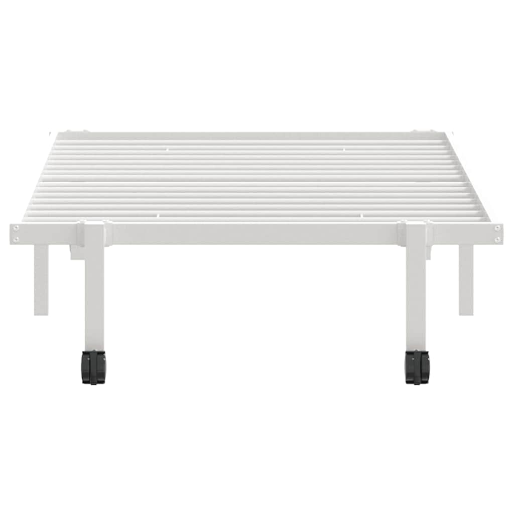 Giroletto senza Materasso Pieghevole Bianco 90x200 cm Acciaio