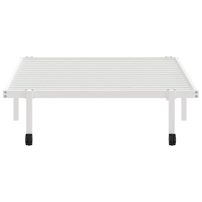 Giroletto senza Materasso Pieghevole Bianco 100x190 cm Acciaio - homemem39