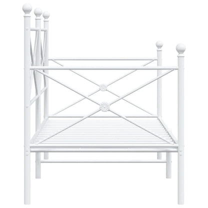 Dormeuse senza Materasso Bianco 90x200 cm in Acciaio