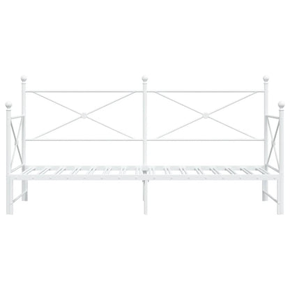 Divano Letto Estraibile senza Materasso Bianco 80x200cm Acciaio