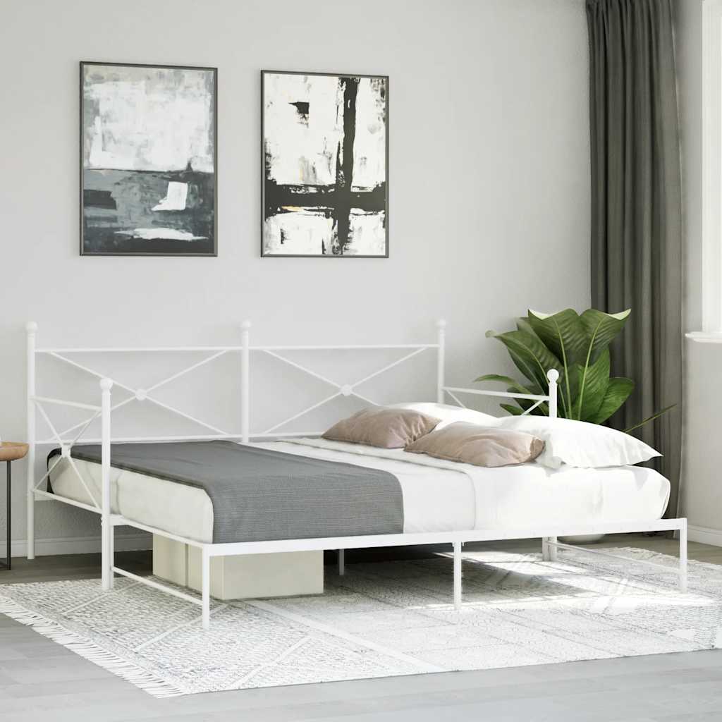 Divano Letto Estraibile senza Materasso 100x190 cm in Acciaio