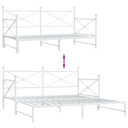 Divano Letto Estraibile senza Materasso 100x190 cm in Acciaio